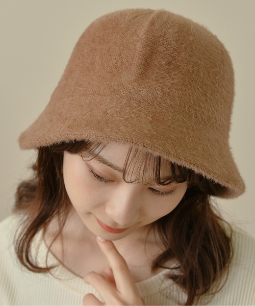 Monocoro toppi(モノコロトッピ)の「シャギー ふわふわ シンプル バケットハット(ハット・レディース・ブラック/アイボリー/ブラウン・フリー)」の11枚目の写真