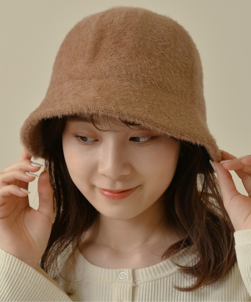 Monocoro toppi(モノコロトッピ)の「シャギー ふわふわ シンプル バケットハット(ハット・レディース・ブラック/アイボリー/ブラウン・フリー)」の12枚目の写真