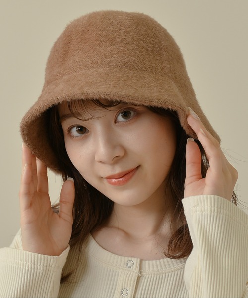 Monocoro toppi(モノコロトッピ)の「シャギー ふわふわ シンプル バケットハット(ハット・レディース・ブラック/アイボリー/ブラウン・フリー)」の13枚目の写真