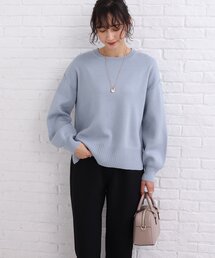 SHOO・LA・RUE | ベーシックながらちょっぴりトレンド感あり！スウェットライク ニット(ニット/セーター)