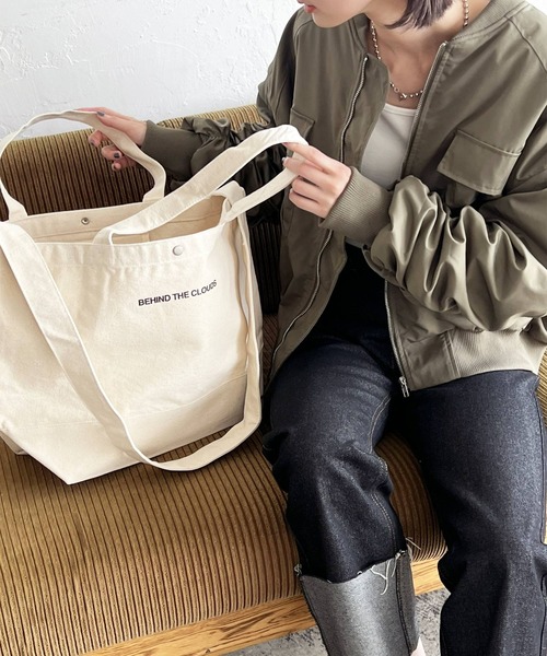 LIAN(リアン)の「2WAYキャンバスショルダーバッグ(ショルダーバッグ・レディース・オフホワイト/ブラック・FREE)」の7枚目の写真