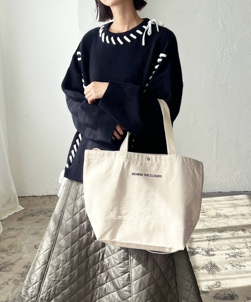 LIAN(リアン)の「2WAYキャンバスショルダーバッグ(ショルダーバッグ・レディース・オフホワイト/ブラック・FREE)」の8枚目の写真