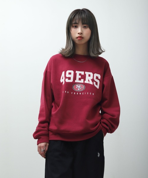 NBA/NFL/NHL/MLB（エヌビーエーエヌエフエルエヌエイチエルエムエルビー）の「【NFL】チームロゴクルーネックスウェット（スウェット・メンズ・ネイビー/オフホワイト/ネイビー系/グリーン/ワインレッド・MEDIUM/LARGE/X-LARGE）」の14枚目の写真