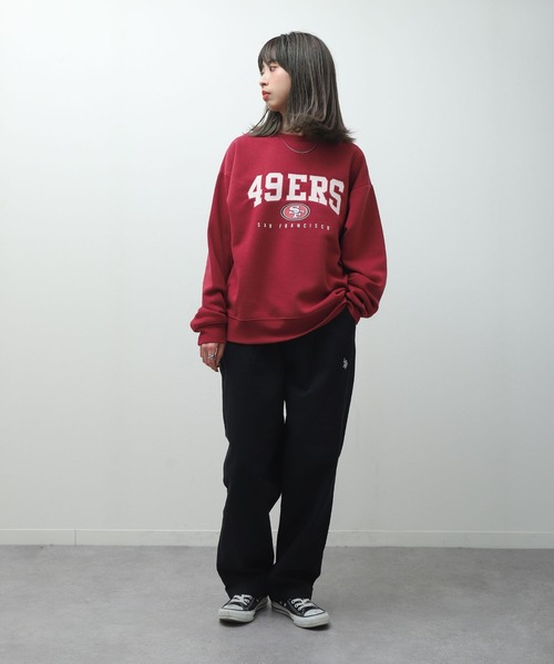 NBA/NFL/NHL/MLB（エヌビーエーエヌエフエルエヌエイチエルエムエルビー）の「【NFL】チームロゴクルーネックスウェット（スウェット・メンズ・ネイビー/オフホワイト/ネイビー系/グリーン/ワインレッド・MEDIUM/LARGE/X-LARGE）」の22枚目の写真