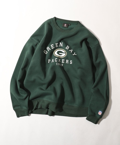 NBA/NFL/NHL/MLB（エヌビーエーエヌエフエルエヌエイチエルエムエルビー）の「【NFL】チームロゴクルーネックスウェット（スウェット・メンズ・ネイビー/オフホワイト/ネイビー系/グリーン/ワインレッド・MEDIUM/LARGE/X-LARGE）」の13枚目の写真