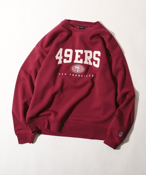NBA/NFL/NHL/MLB（エヌビーエーエヌエフエルエヌエイチエルエムエルビー）の「【NFL】チームロゴクルーネックスウェット（スウェット・メンズ・ネイビー/オフホワイト/ネイビー系/グリーン/ワインレッド・MEDIUM/LARGE/X-LARGE）」の10枚目の写真