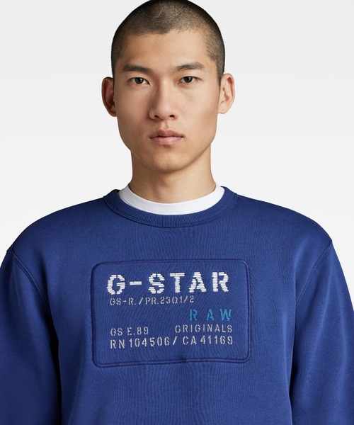 G-STAR(ジースター)の「ORIGINALS SWEATER/ロゴスウェット(スウェット・メンズ・ブルー/ダークブラック/ライトグレー/レッド・SMALL/MEDIUM/LARGE/X-LARGE/X-SMALL)」の21枚目の写真
