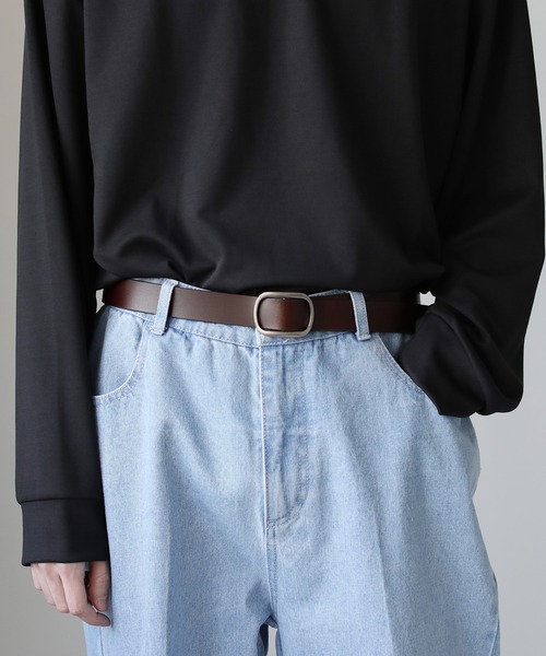 ETELIO（エテリオ）の「調節自由 本革ピンレス合成皮革ベルト（ベルト・メンズ・ブラウン/ブラック・FREE）」の11枚目の写真