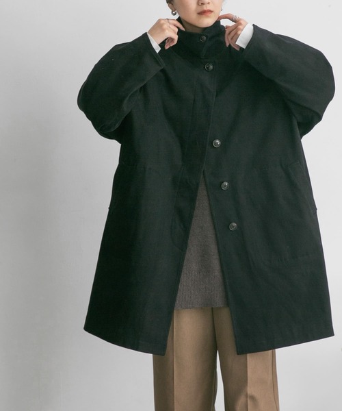 KBF（ケイビーエフ）の「ハーフバルカラーコート（その他アウター・レディース・ブラック/ベージュ・ONE）」の3枚目の写真