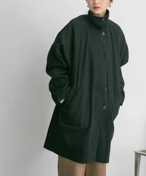 KBF（ケイビーエフ）の「ハーフバルカラーコート（その他アウター・レディース・ブラック/ベージュ・ONE）」の5枚目の写真