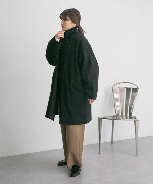 KBF（ケイビーエフ）の「ハーフバルカラーコート（その他アウター・レディース・ブラック/ベージュ・ONE）」の9枚目の写真