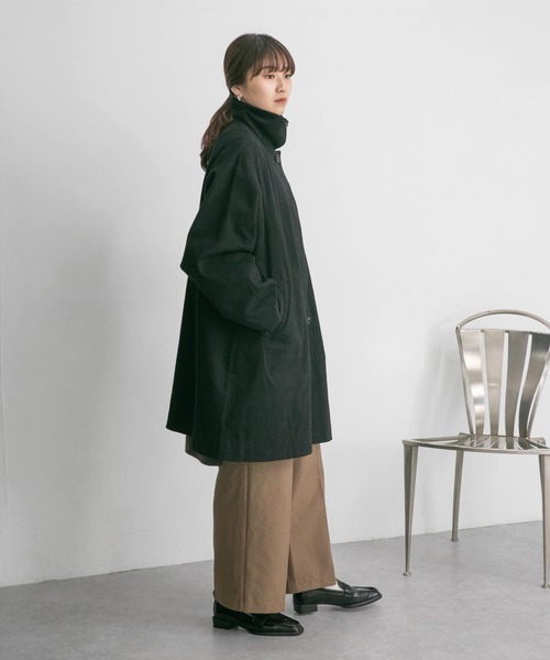 KBF（ケイビーエフ）の「ハーフバルカラーコート（その他アウター・レディース・ブラック/ベージュ・ONE）」の10枚目の写真