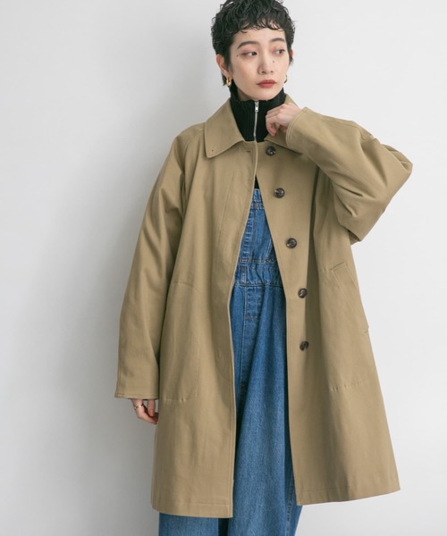 KBF（ケイビーエフ）の「ハーフバルカラーコート（その他アウター・レディース・ブラック/ベージュ・ONE）」の13枚目の写真