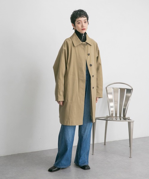 KBF（ケイビーエフ）の「ハーフバルカラーコート（その他アウター・レディース・ブラック/ベージュ・ONE）」の17枚目の写真