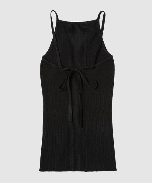 LOW CLASSIC(ロウ クラシック)の「HALTER NECK SLEEVELESS KNIT(キャミソール・レディース・ブラック・S/M)」の3枚目の写真