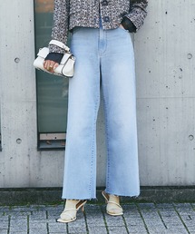 RIVE DROITE | 程よいワイドシルエットで美脚効果抜群/フレアワイドデニム(デニムパンツ)