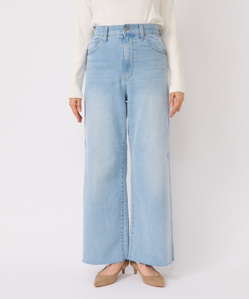 RIVE DROITE（リヴドロワ）の「程よいワイドシルエットが魅力/フレアワイドデニム（デニムパンツ・レディース・サックスブルー・36/38）」の15枚目の写真