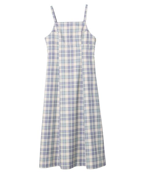 earth music&ecology（アースミュージックアンドエコロジー）の「CHECKハイウエストフレアジャンスカ（ワンピース・レディース・グリーン系その他2/ブルー系その他4・S/M）」の17枚目の写真