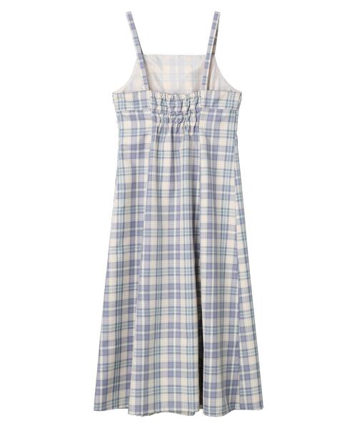 earth music&ecology（アースミュージックアンドエコロジー）の「CHECKハイウエストフレアジャンスカ（ワンピース・レディース・グリーン系その他2/ブルー系その他4・S/M）」の18枚目の写真