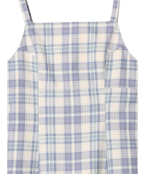 earth music&ecology（アースミュージックアンドエコロジー）の「CHECKハイウエストフレアジャンスカ（ワンピース・レディース・グリーン系その他2/ブルー系その他4・S/M）」の19枚目の写真