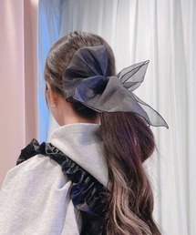 lilLilly | オーガンジーリボンヘアゴム(ヘアゴム)