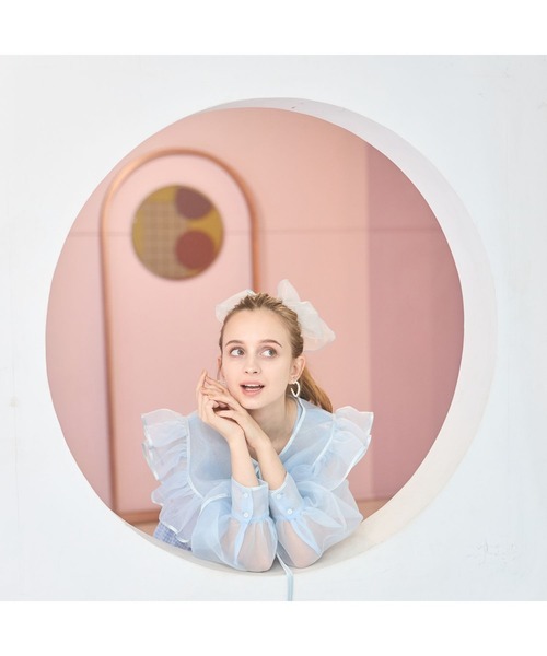 lilLilly（リルリリー）の「オーガンジーリボンヘアゴム（ヘアゴム・レディース・ブラック/ホワイト/ブルー・FREE）」の10枚目の写真