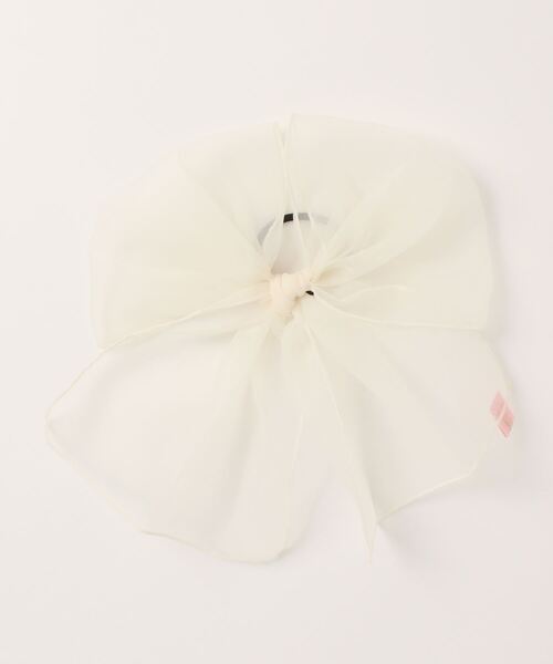 lilLilly（リルリリー）の「オーガンジーリボンヘアゴム（ヘアゴム・レディース・ブラック/ホワイト/ブルー・FREE）」の4枚目の写真