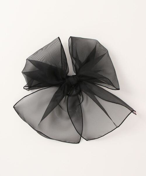 lilLilly（リルリリー）の「オーガンジーリボンヘアゴム（ヘアゴム・レディース・ブラック/ホワイト/ブルー・FREE）」の6枚目の写真