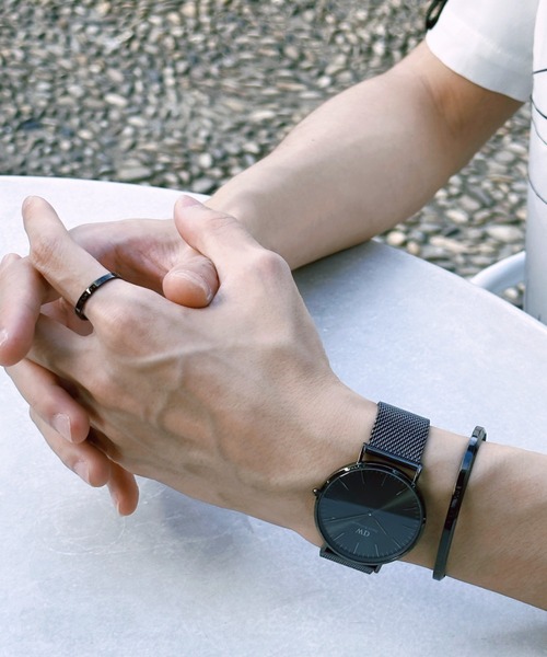 Daniel Wellington(ダニエルウェリントン)の「Classic Mesh Arctic/Onyx Sliver/Graphite/Onyx Black(アナログ腕時計・メンズ・シルバー×ブラック/シルバー×ブルー/グレー/ブラック・40mm)」の15枚目の写真