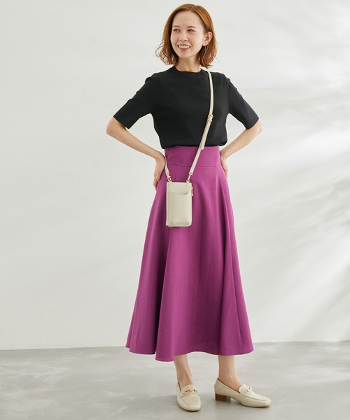 ROPE' PICNIC（ロペピクニック）の「【WEB限定カラー:クリーム】Beauty knit/ハーフスリーブニットプルオーバー（ニット/セーター・レディース・オレンジ系その他/ホワイト系その他5/クリーム/イエロー系その他/ライトグリーン/ターコイズブルー/オフホワイト/ブラウン/ブラック・38）」の11枚目の写真