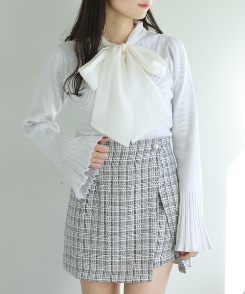 one after another NICE CLAUP（ワンアフターアナザーナイスクラップ）の「ビジューボタンスカパン　2023SS（その他パンツ・レディース・アイボリー系/ブラック/アイボリー/ホワイト系その他・FREE）」の15枚目の写真