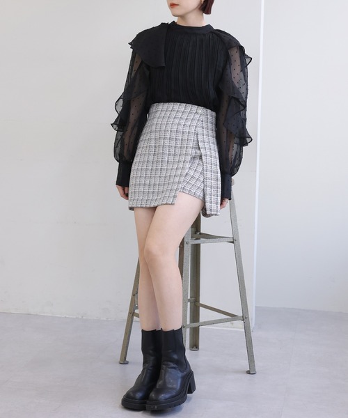 one after another NICE CLAUP（ワンアフターアナザーナイスクラップ）の「ビジューボタンスカパン　2023SS（その他パンツ・レディース・アイボリー系/ブラック/アイボリー/ホワイト系その他・FREE）」の19枚目の写真