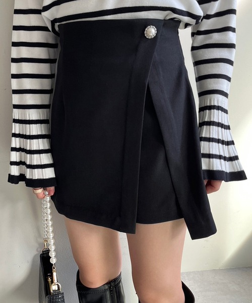 one after another NICE CLAUP（ワンアフターアナザーナイスクラップ）の「ビジューボタンスカパン　2023SS（その他パンツ・レディース・アイボリー系/ブラック/アイボリー/ホワイト系その他・FREE）」の10枚目の写真