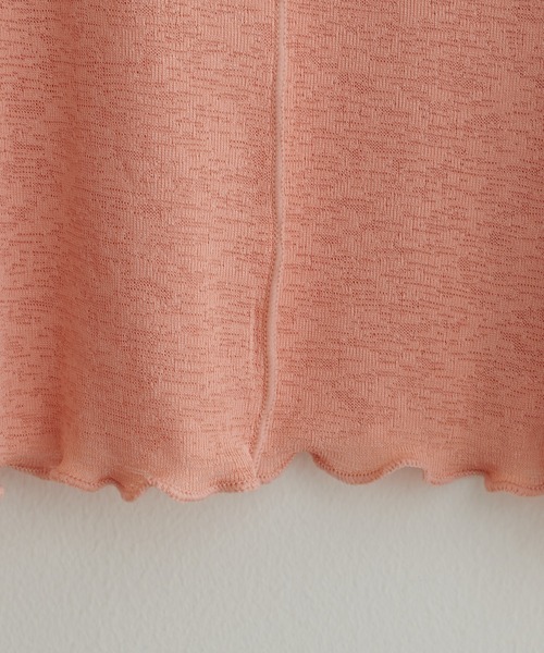 natural couture(ナチュラルクチュール)の「シアーネットハイネックプルオーバー(Tシャツ/カットソー・レディース・オフホワイト/オレンジ/グリーン/ブラック・FREE)」の10枚目の写真