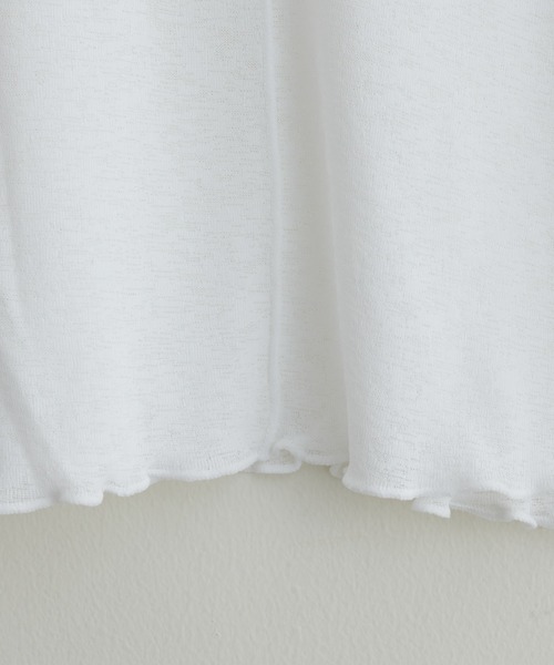 natural couture(ナチュラルクチュール)の「シアーネットハイネックプルオーバー(Tシャツ/カットソー・レディース・オフホワイト/オレンジ/グリーン/ブラック・FREE)」の18枚目の写真