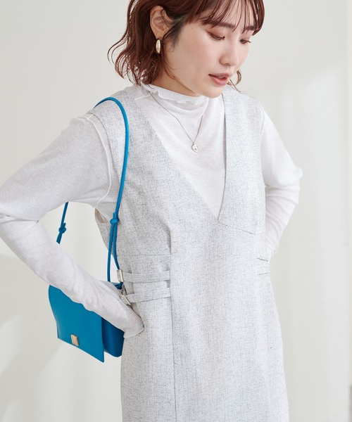 natural couture(ナチュラルクチュール)の「シアーネットハイネックプルオーバー(Tシャツ/カットソー・レディース・オフホワイト/オレンジ/グリーン/ブラック・FREE)」の21枚目の写真