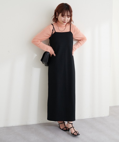 natural couture(ナチュラルクチュール)の「シアーネットハイネックプルオーバー(Tシャツ/カットソー・レディース・オフホワイト/オレンジ/グリーン/ブラック・FREE)」の7枚目の写真