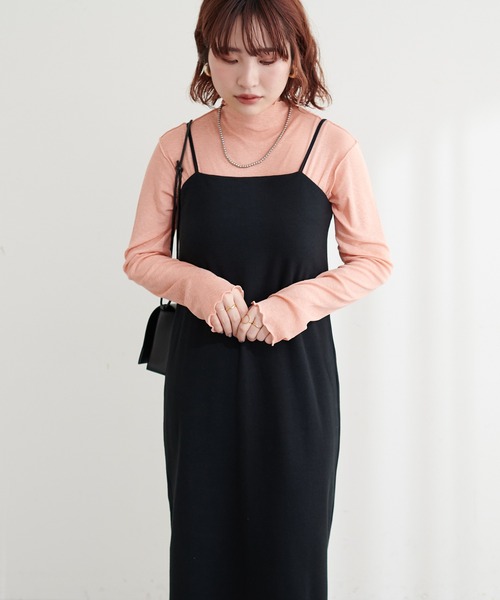 natural couture(ナチュラルクチュール)の「シアーネットハイネックプルオーバー(Tシャツ/カットソー・レディース・オフホワイト/オレンジ/グリーン/ブラック・FREE)」の16枚目の写真