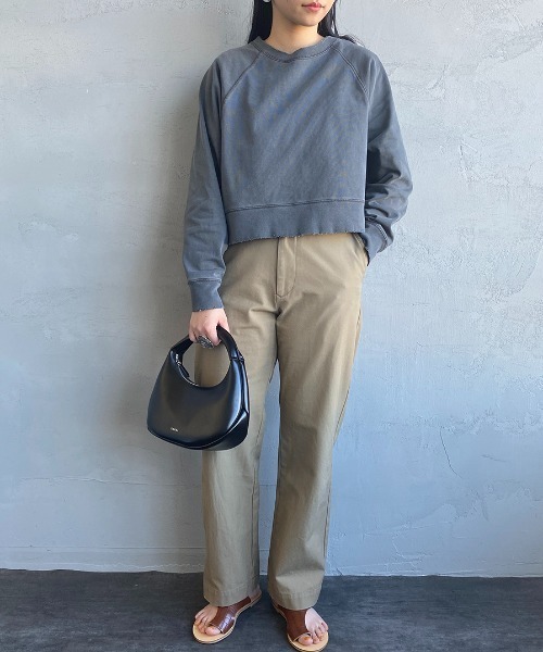 JEANS FACTORY Clothes（ジーンズファクトリークローズ）の「[Jeans Factory Clothes/ジーンズファクトリークローズ] ピグメント加工ダメージＴシャツ（Tシャツ/カットソー・レディース・ブルー/アイボリー/ブラック/ピンク/グレー・F）」の8枚目の写真