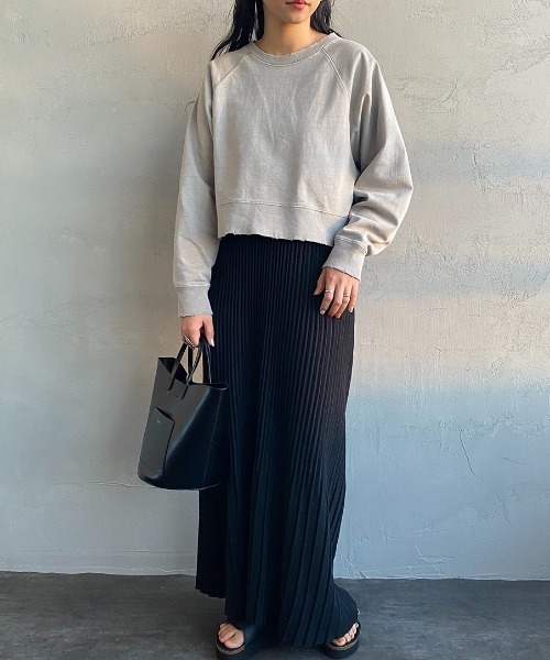 JEANS FACTORY Clothes（ジーンズファクトリークローズ）の「[Jeans Factory Clothes/ジーンズファクトリークローズ] ピグメント加工ダメージＴシャツ（Tシャツ/カットソー・レディース・ブルー/アイボリー/ブラック/ピンク/グレー・F）」の9枚目の写真