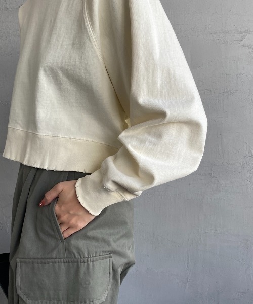 JEANS FACTORY Clothes（ジーンズファクトリークローズ）の「[Jeans Factory Clothes/ジーンズファクトリークローズ] ピグメント加工ダメージＴシャツ（Tシャツ/カットソー・レディース・ブルー/アイボリー/ブラック/ピンク/グレー・F）」の21枚目の写真