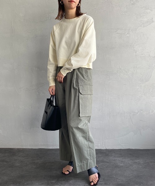 JEANS FACTORY Clothes（ジーンズファクトリークローズ）の「[Jeans Factory Clothes/ジーンズファクトリークローズ] ピグメント加工ダメージＴシャツ（Tシャツ/カットソー・レディース・ブルー/アイボリー/ブラック/ピンク/グレー・F）」の17枚目の写真