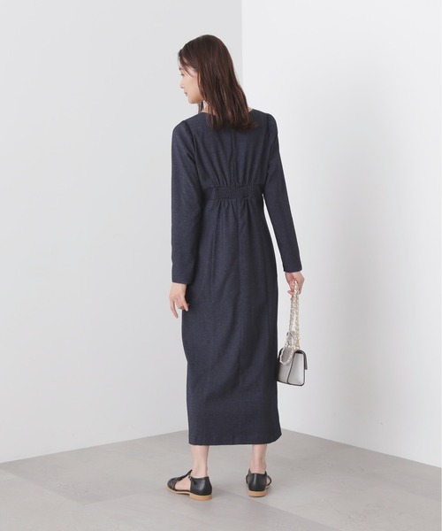 N.（N. Natural Beauty Basic）（エヌエヌナチュラルビューティーベーシック）の「◆スクエアネックパイピングワンピース（ワンピース・レディース・ブラック/ネイビー・MEDIUM）」の10枚目の写真