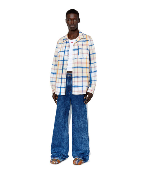 DIESEL（ディーゼル）の「メンズ シャツ チェック（シャツ/ブラウス・メンズ・ネイビー/ホワイト・44/46/48/50/54/52）」の3枚目の写真