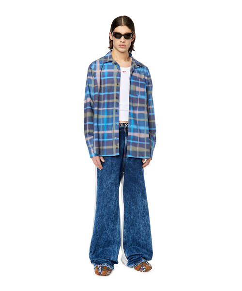 DIESEL（ディーゼル）の「メンズ シャツ チェック（シャツ/ブラウス・メンズ・ネイビー/ホワイト・44/46/48/50/54/52）」の10枚目の写真