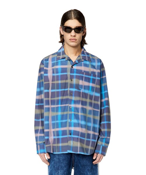 DIESEL（ディーゼル）の「メンズ シャツ チェック（シャツ/ブラウス・メンズ・ネイビー/ホワイト・44/46/48/50/54/52）」の12枚目の写真