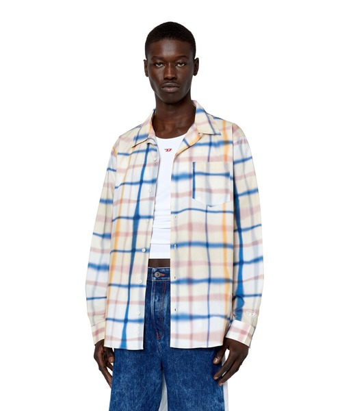 DIESEL（ディーゼル）の「メンズ シャツ チェック（シャツ/ブラウス・メンズ・ネイビー/ホワイト・44/46/48/50/54/52）」の14枚目の写真