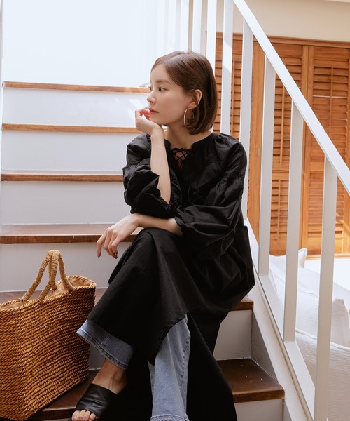 coca（coca）（コカ）の「レース切り替えワンピース（ワンピース