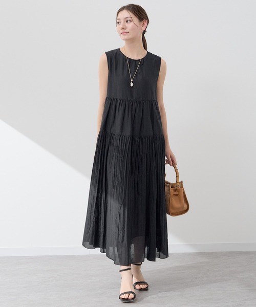 ANAYI（アナイ）の「コットンシルクローンティアード ワンピース