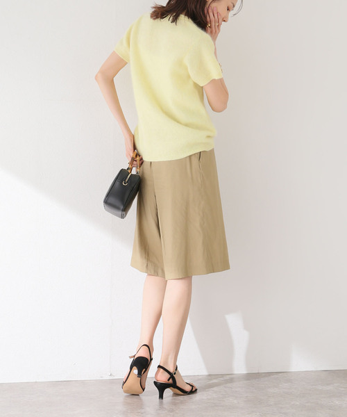 SLOBE IENA(スローブイエナ)の「【AMERICAN VINTAGE/アメリカンヴィンテージ】ハーフスリーブニット(ニット/セーター・レディース・チャコールグレー/イエロー・FREE)」の9枚目の写真